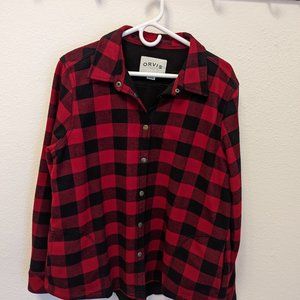 Red Plaid ORVIS Shirt Jacket -XL
